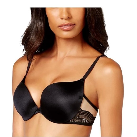 NEW-MAIDENFORM Love The Lift Underwire Demi, Smoothing Lace-Trim Push Up Bra 36C - Picture 5 of 15
